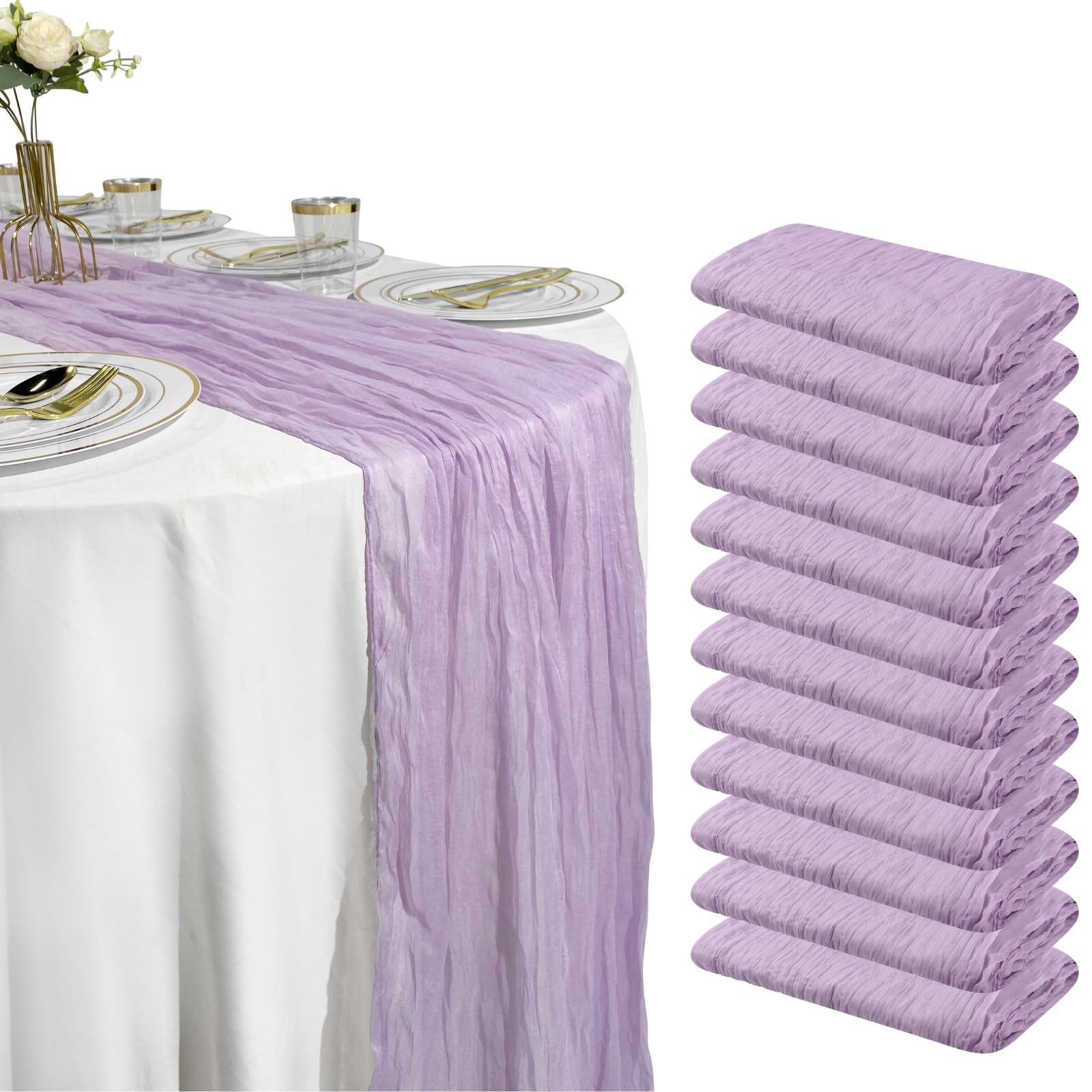 10FT Red Cheesecloth Table Runner 120 Inch Rustic Boho Gauze Cheese Cloth Table Runner for Wedding Baby Shower Bridal Shower Birthday Party Home Decorations