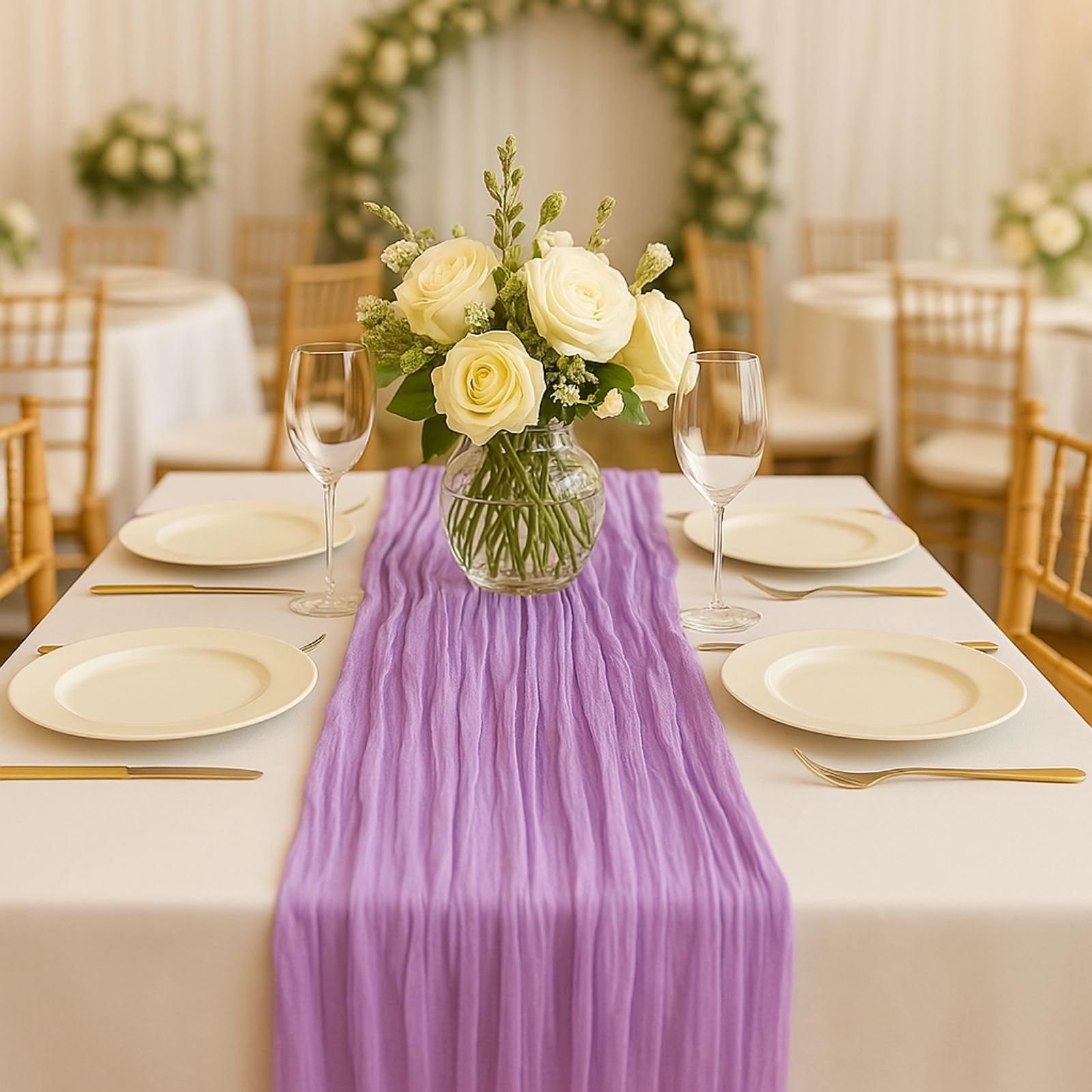10FT Red Cheesecloth Table Runner 120 Inch Rustic Boho Gauze Cheese Cloth Table Runner for Wedding Baby Shower Bridal Shower Birthday Party Home Decorations