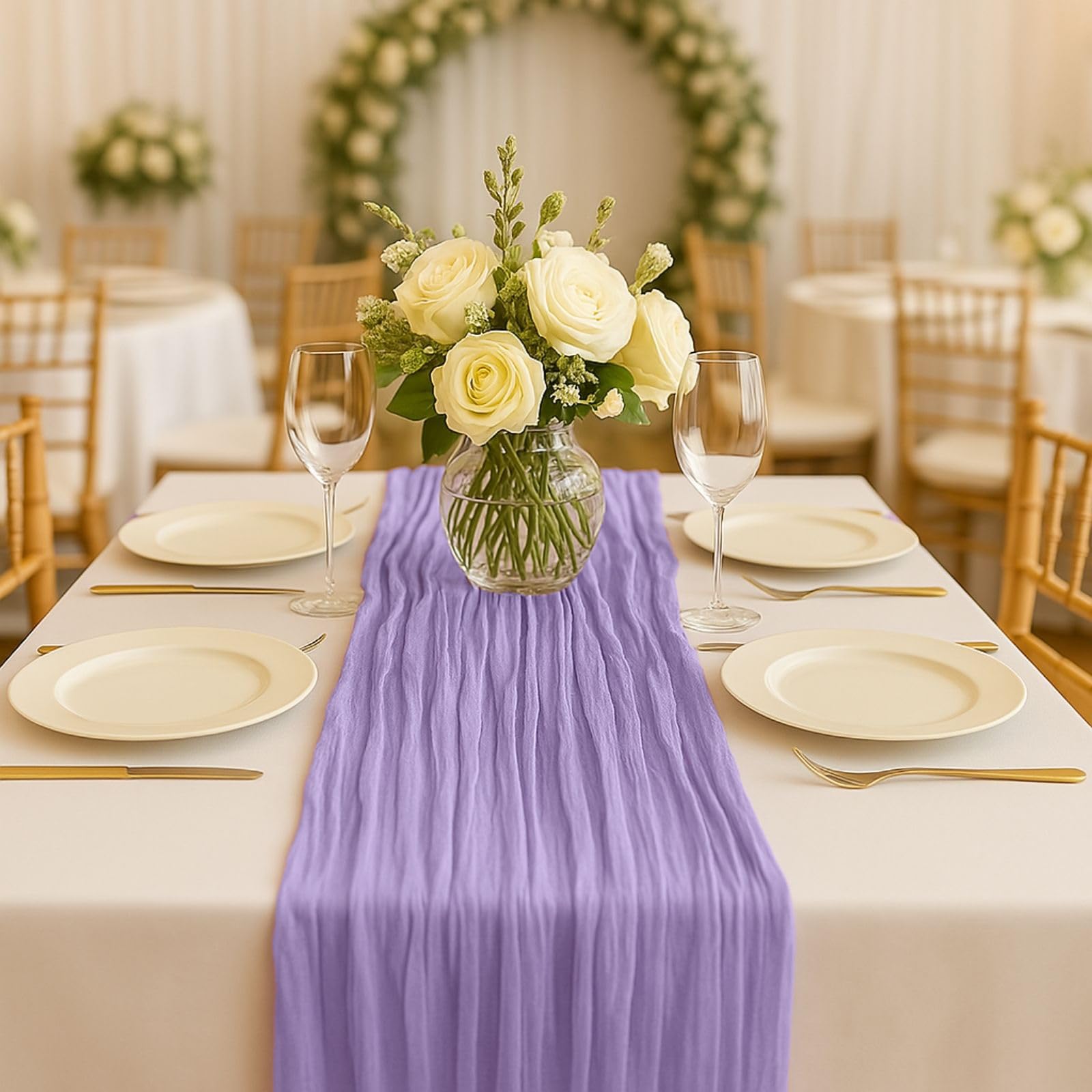 10FT Red Cheesecloth Table Runner 120 Inch Rustic Boho Gauze Cheese Cloth Table Runner for Wedding Baby Shower Bridal Shower Birthday Party Home Decorations